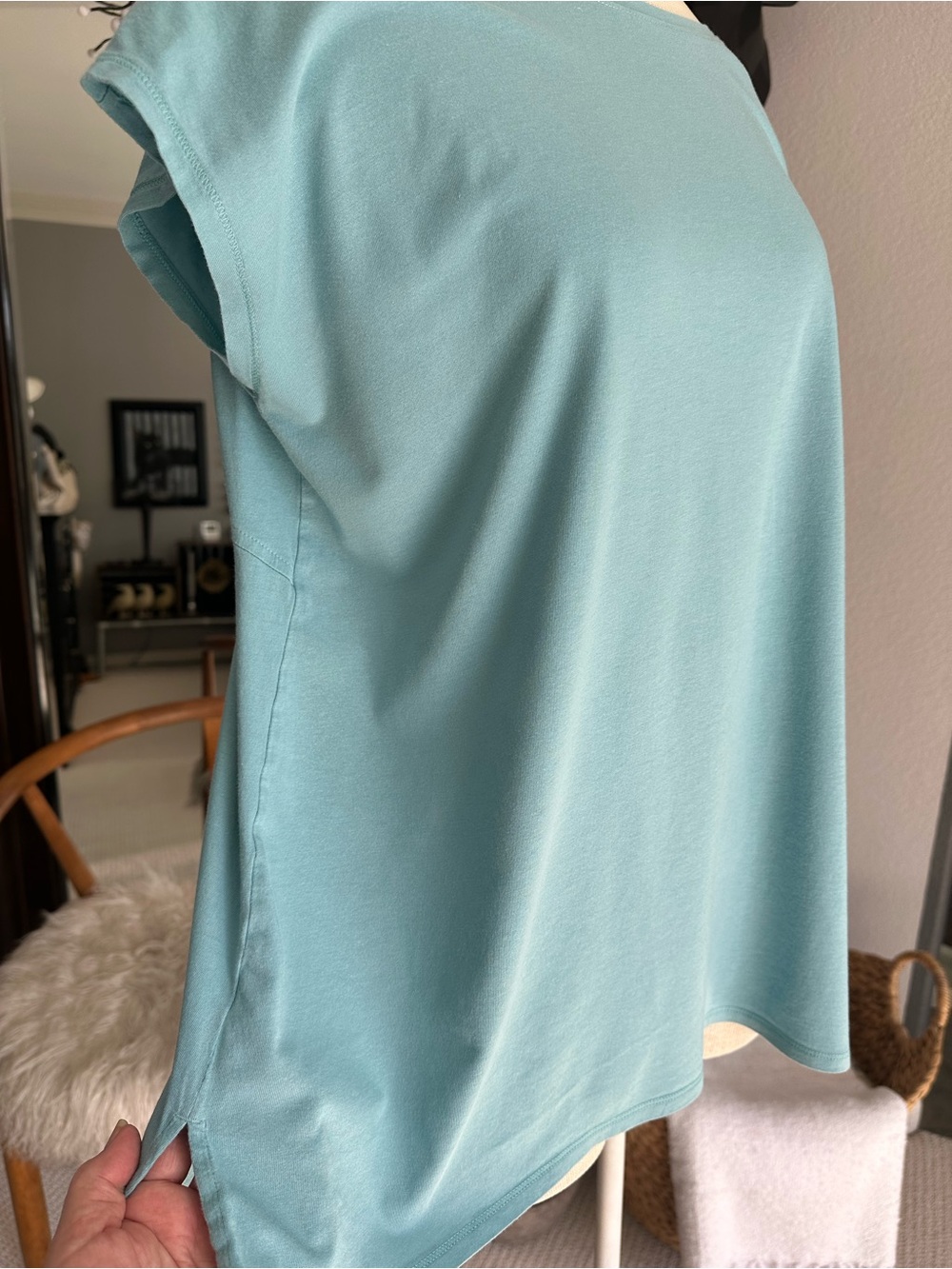 J. Jill Relaxed A-Line Tee in Teal, size large measurements - Picture 5 of 11